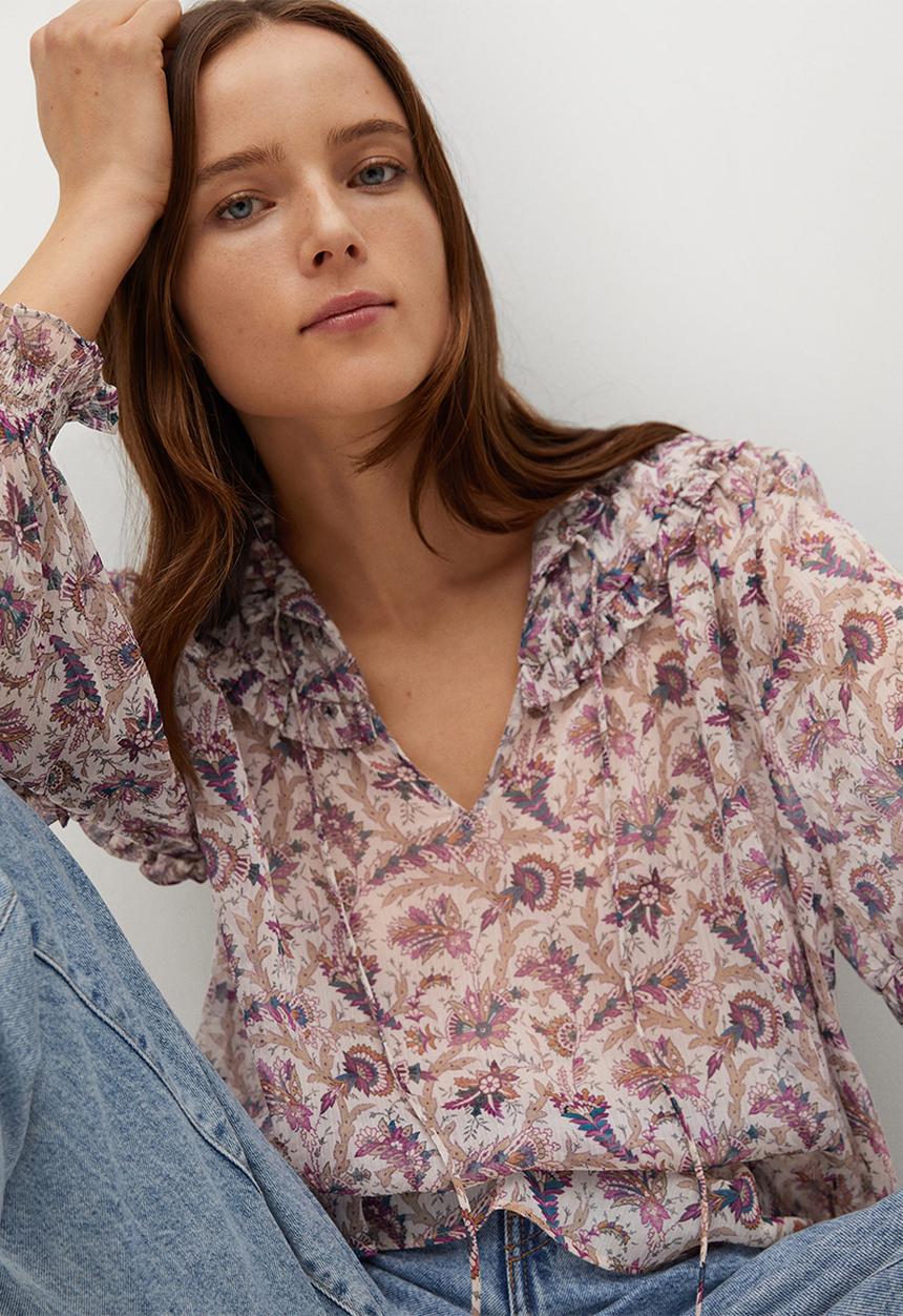 MANGO - Blouse pachi - light pastel pink