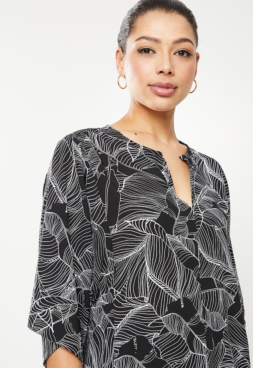 AMANDA LAIRD CHERRY - Mashai top -  black & white 