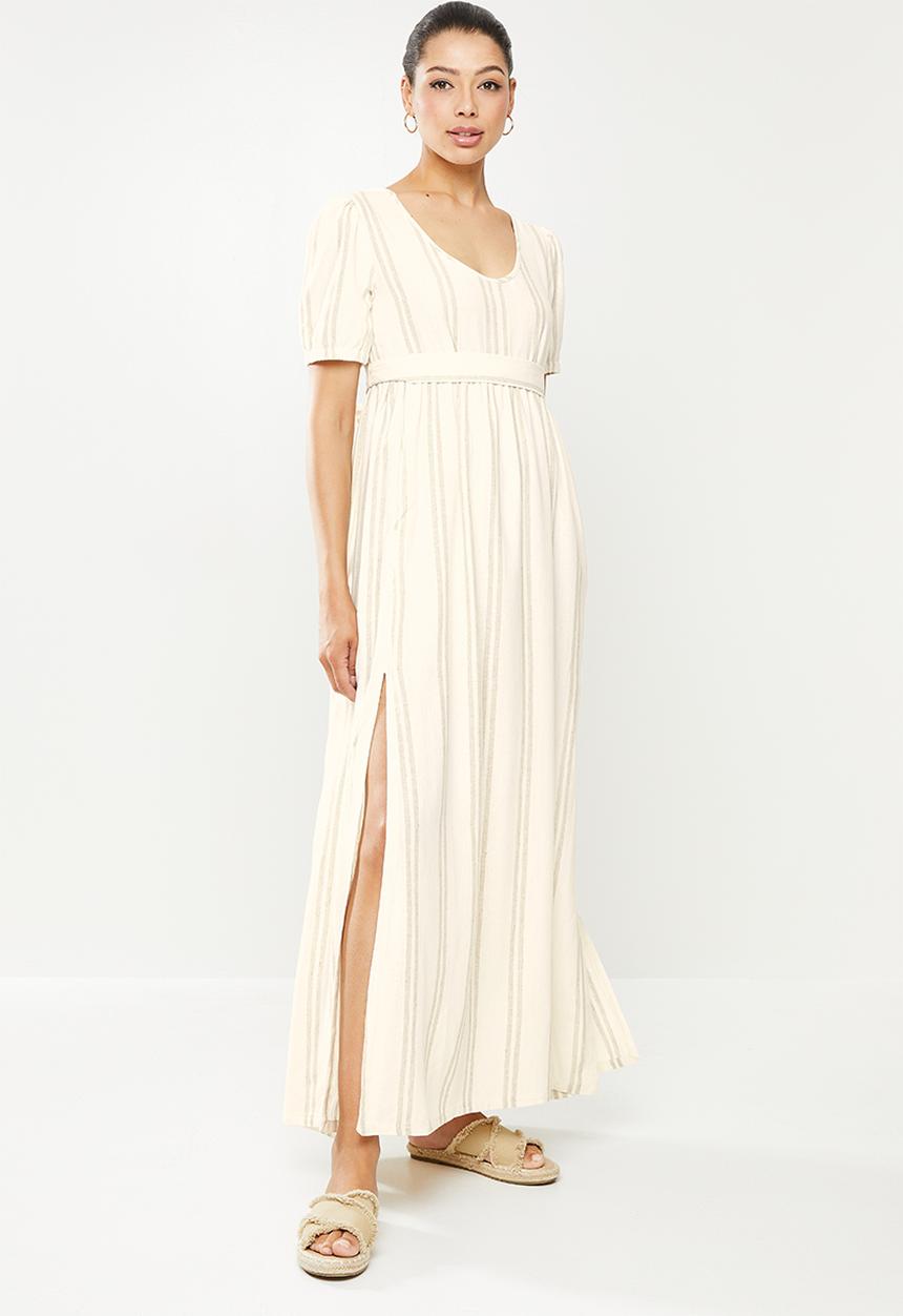 AMANDA LAIRD CHERRY - Blythedale dress - cream & natural 
