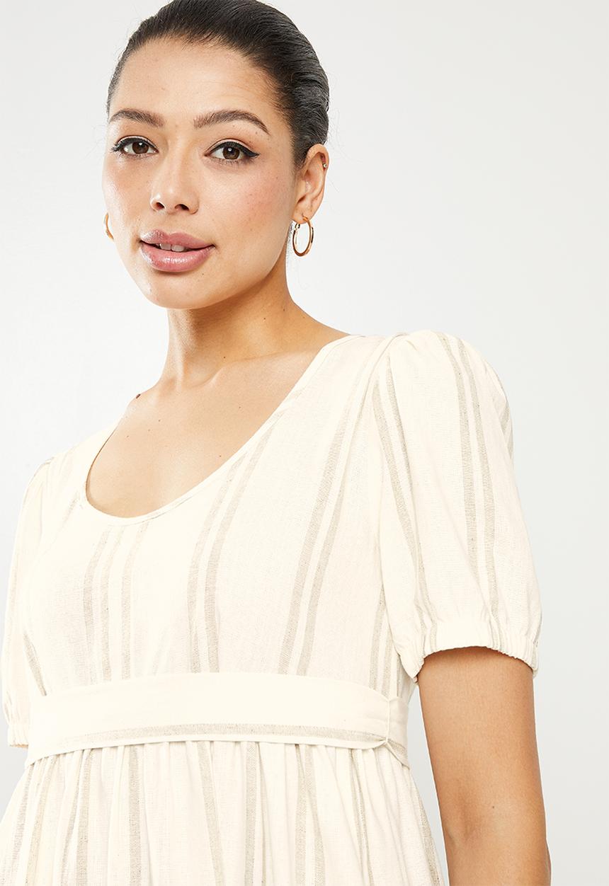 AMANDA LAIRD CHERRY - Blythedale dress - cream & natural 