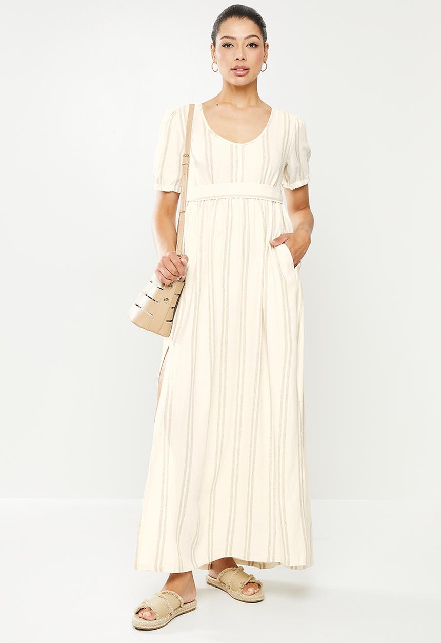 AMANDA LAIRD CHERRY - Blythedale dress - cream & natural 