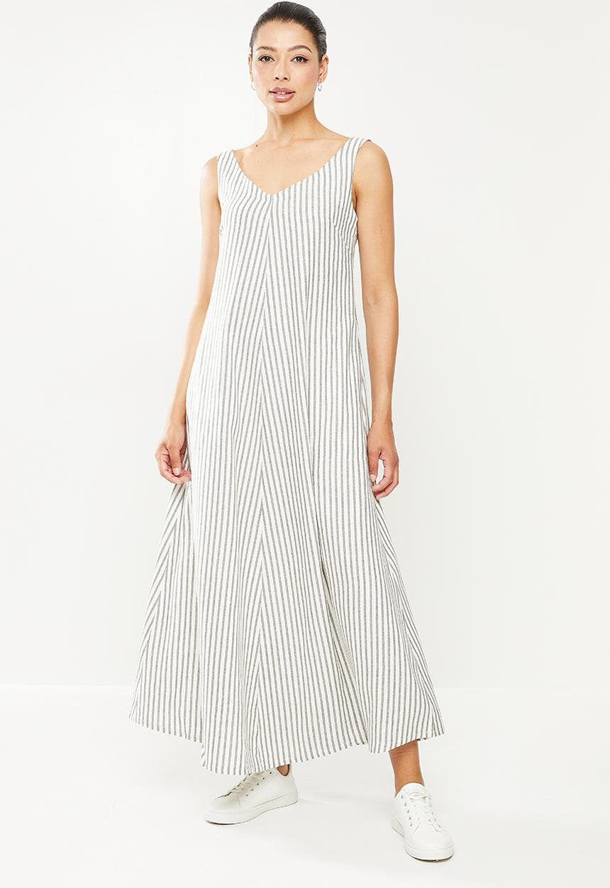 AMANDA LAIRD CHERRY - Ivy dress - cream & khaki 