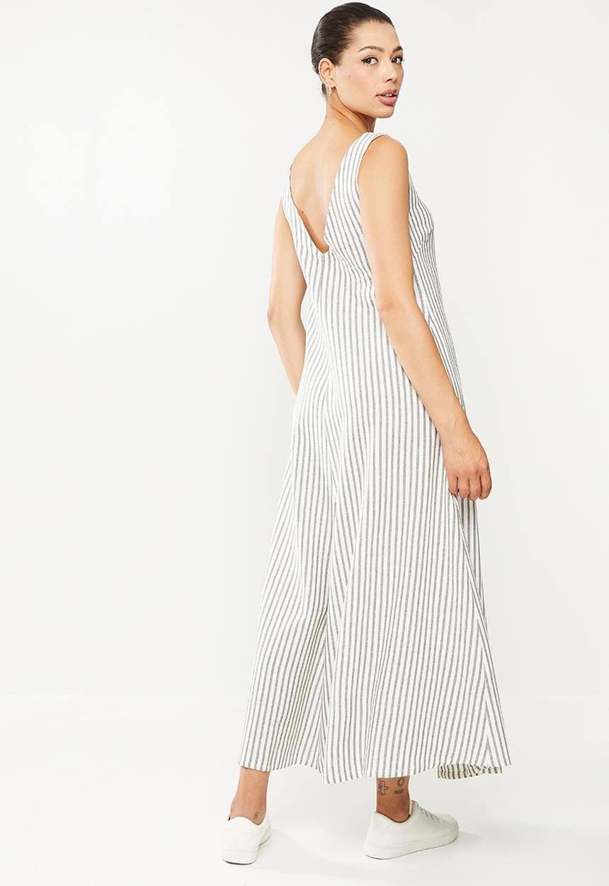 AMANDA LAIRD CHERRY - Ivy dress - cream & khaki 
