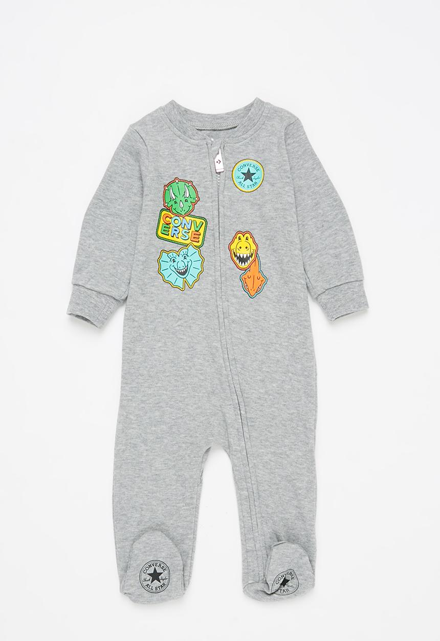 Converse - Cnvb long sleeve footed coverall - grey 