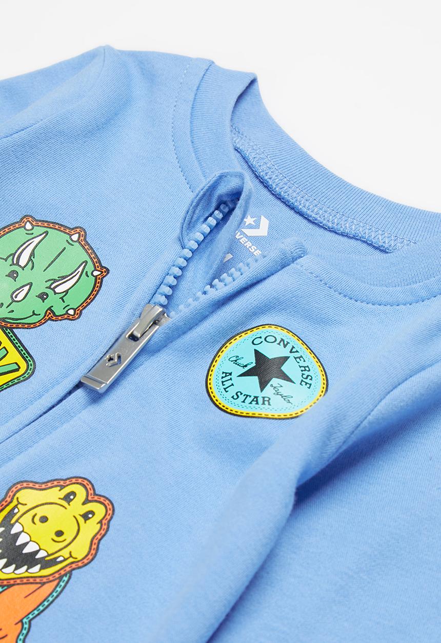 Converse - Cnvb long sleeve footed coverall - blue