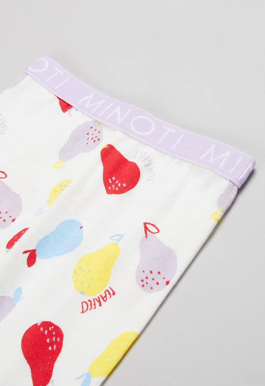 MINOTI - 2-piece pearfect pyjama set - white & purple