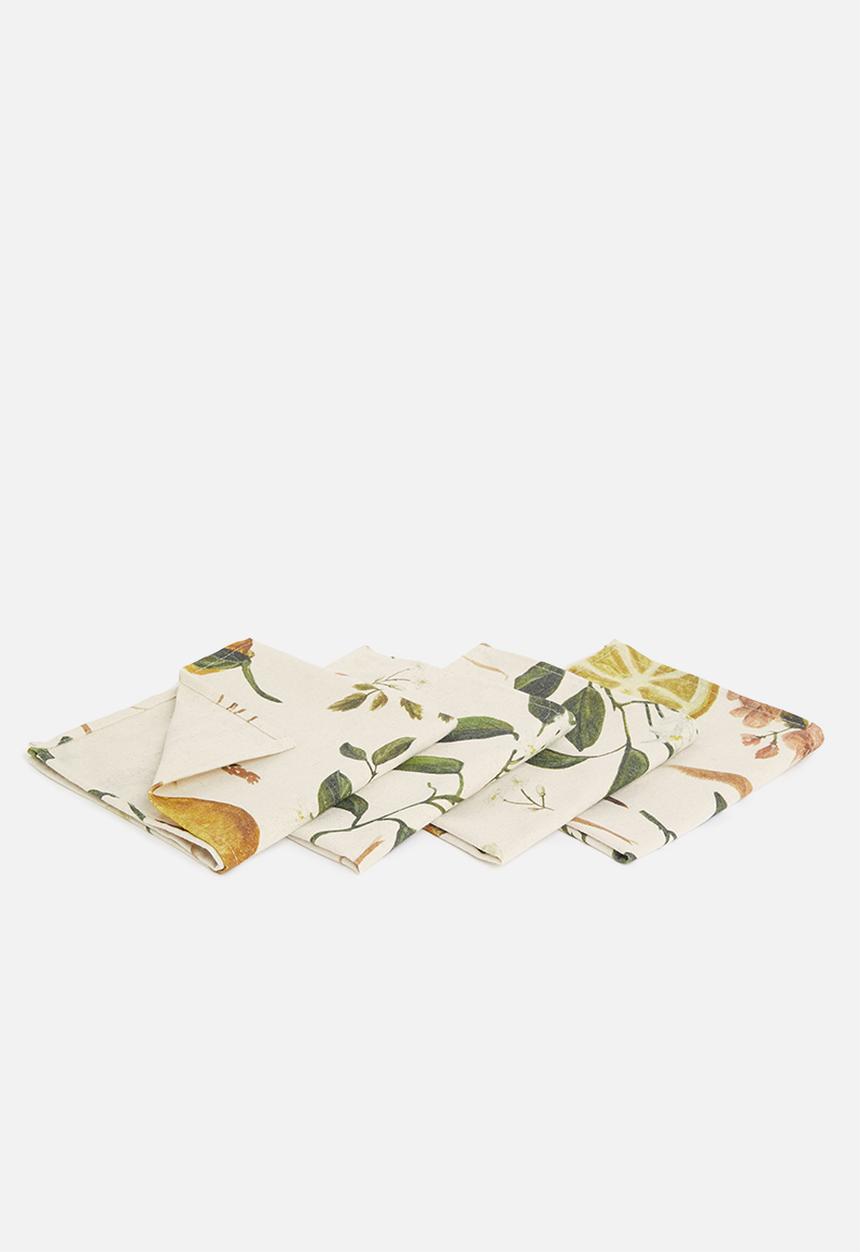Hertex Haus - Lemontree napkin set of 4 - summer