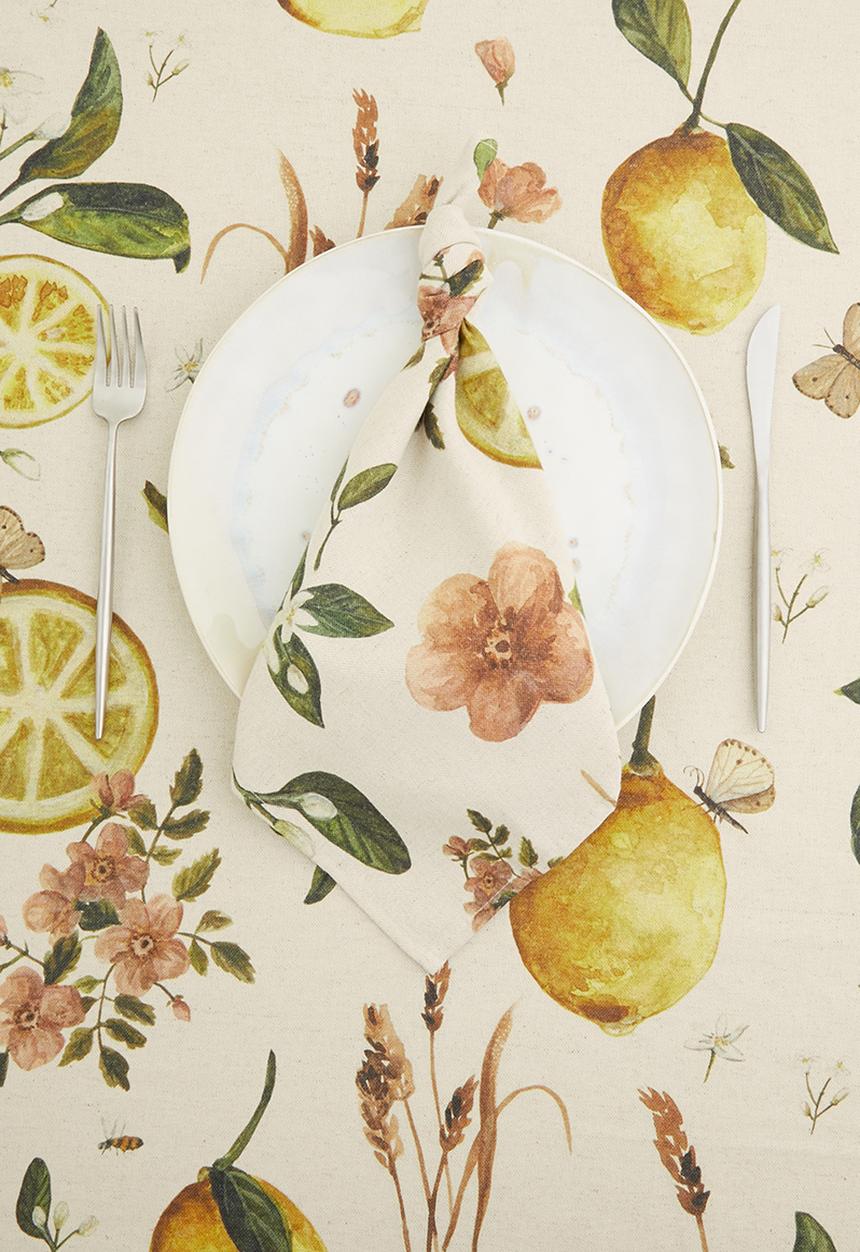 Hertex Haus - Lemontree napkin set of 4 - summer