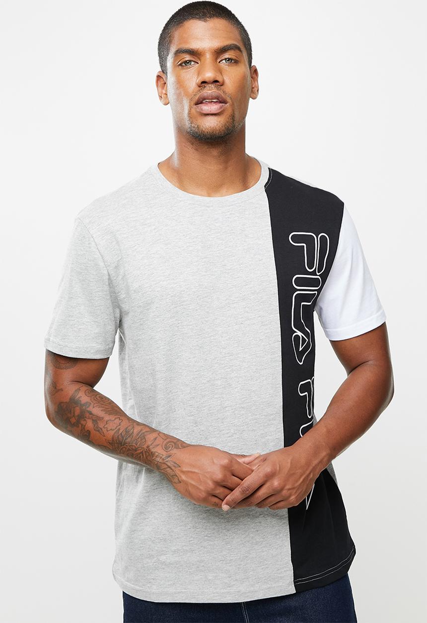 FILA - Nixon short sleeve tee - grey mel/black/white