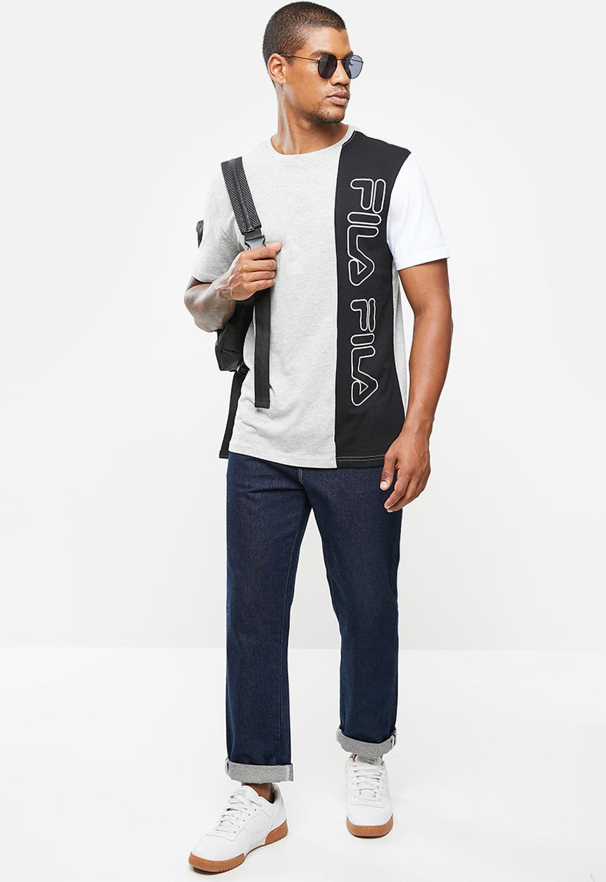 FILA - Nixon short sleeve tee - grey mel/black/white