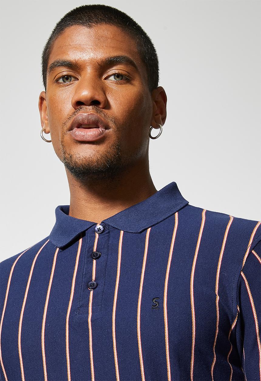 Superbalist - Luka slim stripe golfer - multi