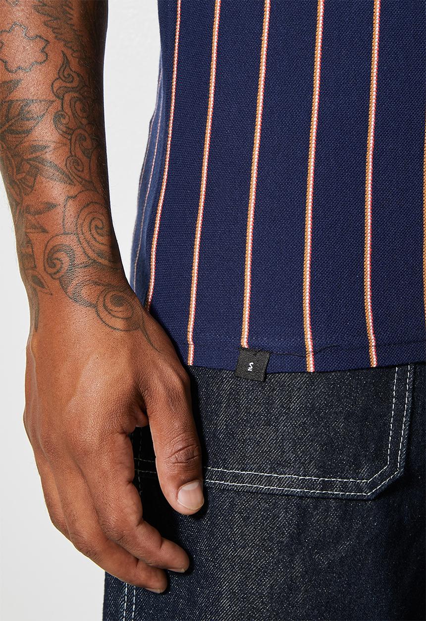 Superbalist - Luka slim stripe golfer - multi