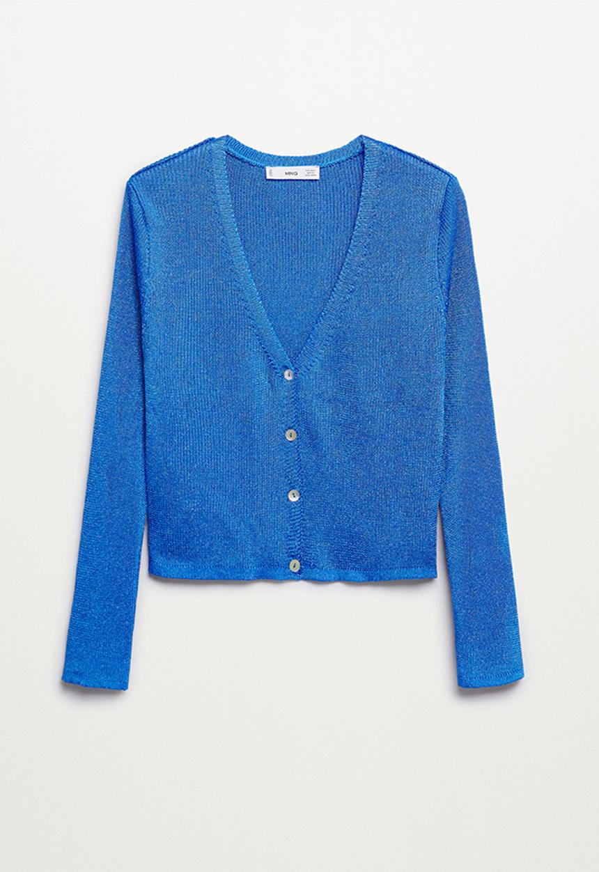 MANGO - Cardigan mecano - medium blue