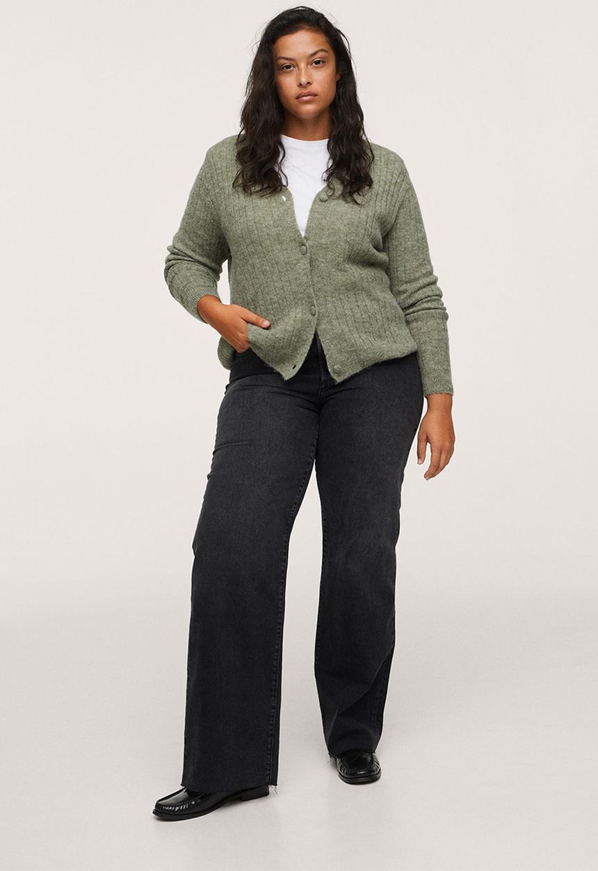 MANGO - Plus cardigan parton - medium green