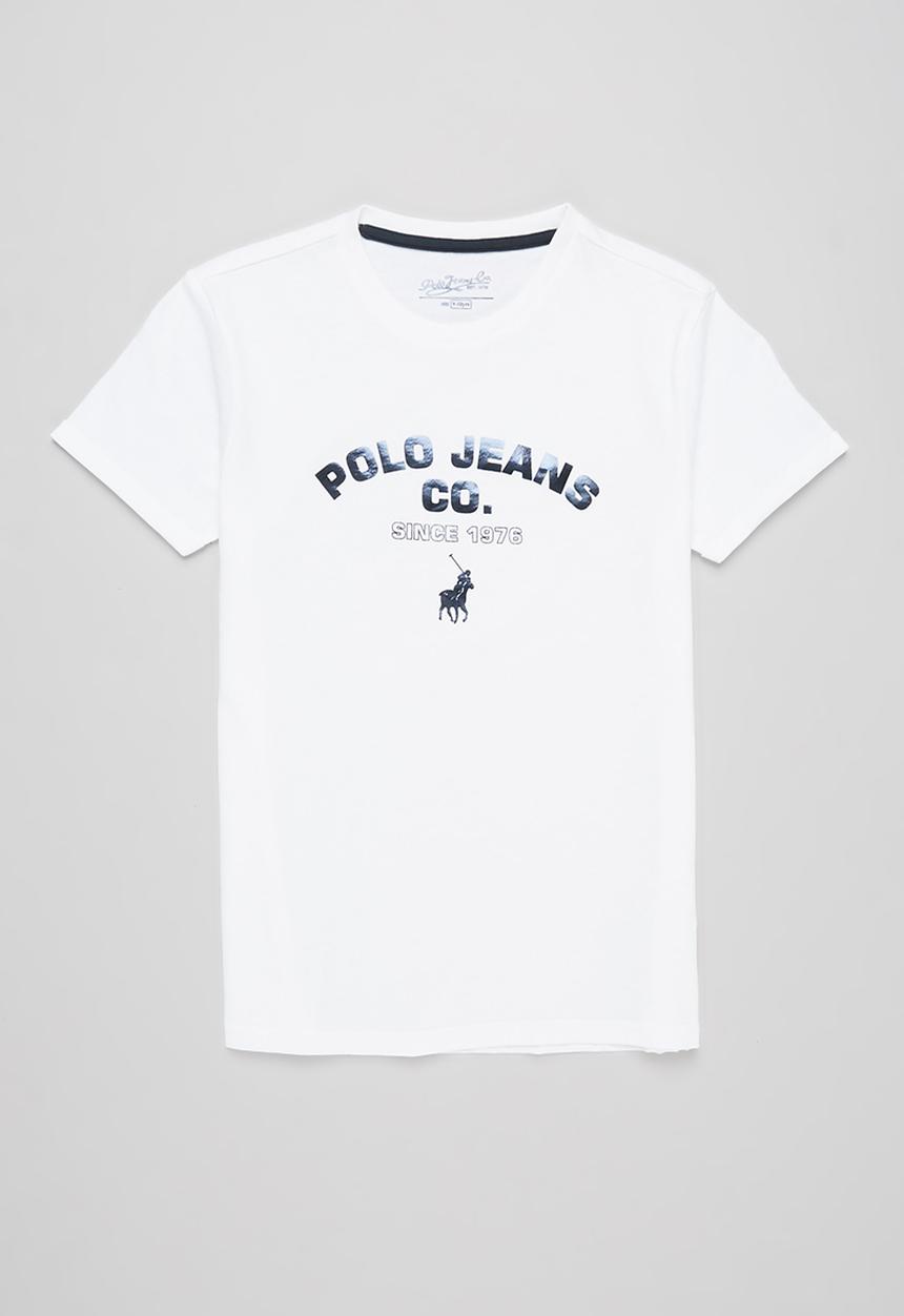POLO - Girls pjc Jade printed tee - white