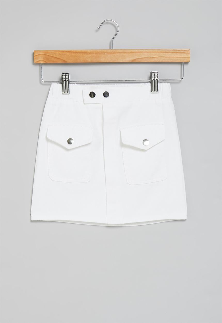 Pop Candy - Skirt with pockets - white