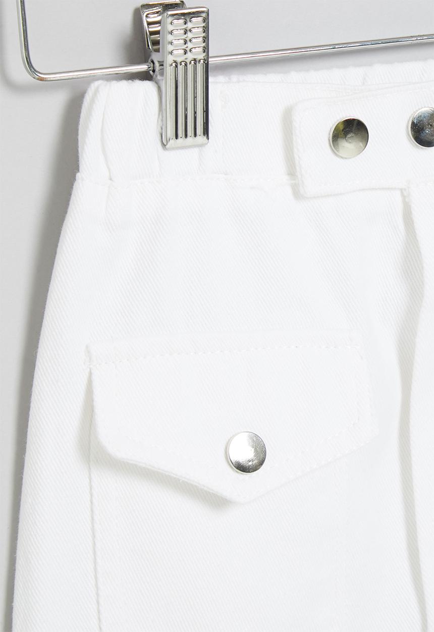 Pop Candy - Skirt with pockets - white
