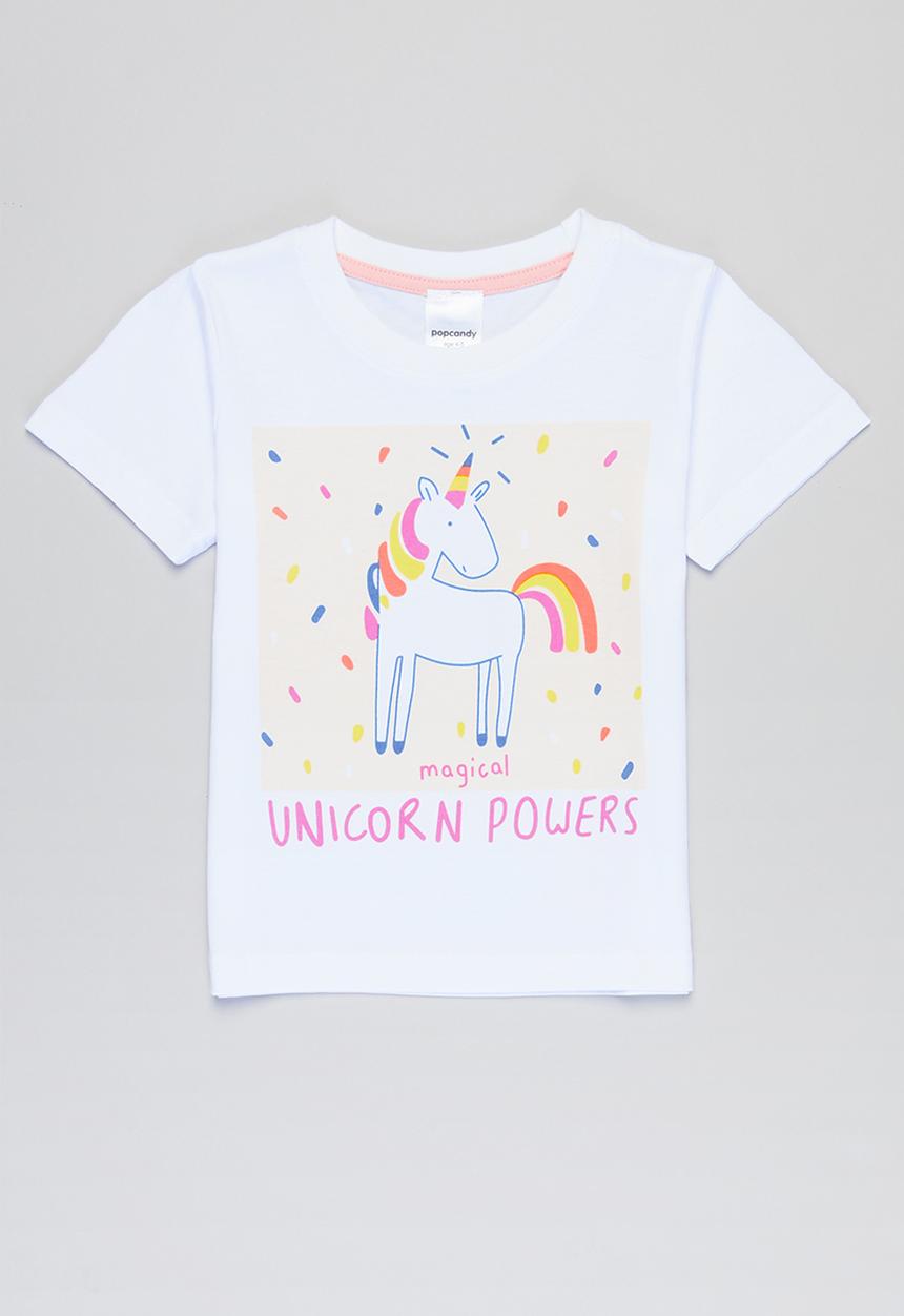 Pop Candy - Girls unicorn powers tee - white