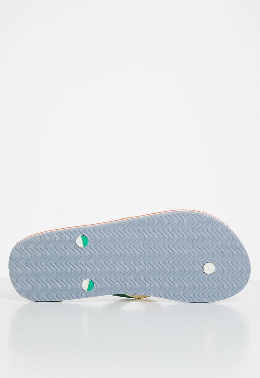Aca Joe - Mens slops - green & orange
