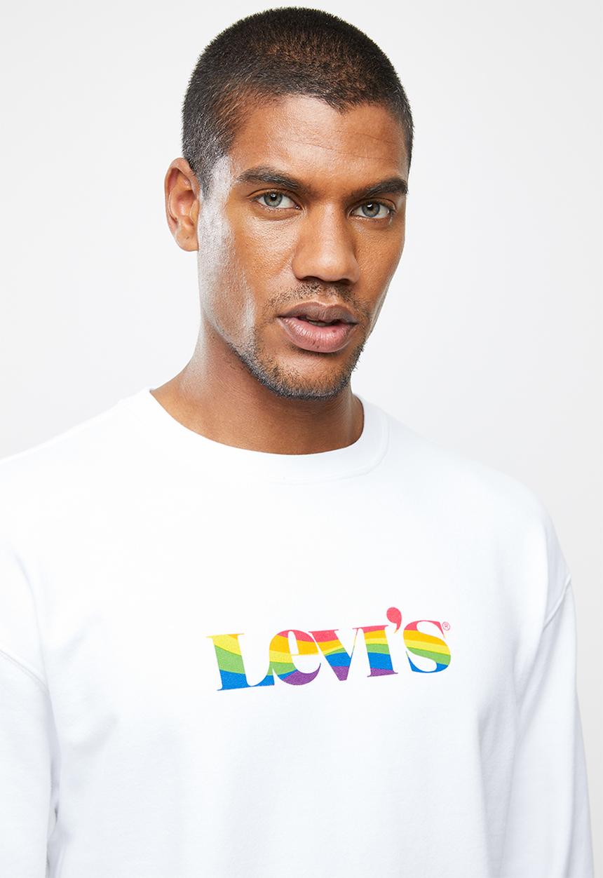 Levi’s® - Relaxd graphic crew pride logo crew - white