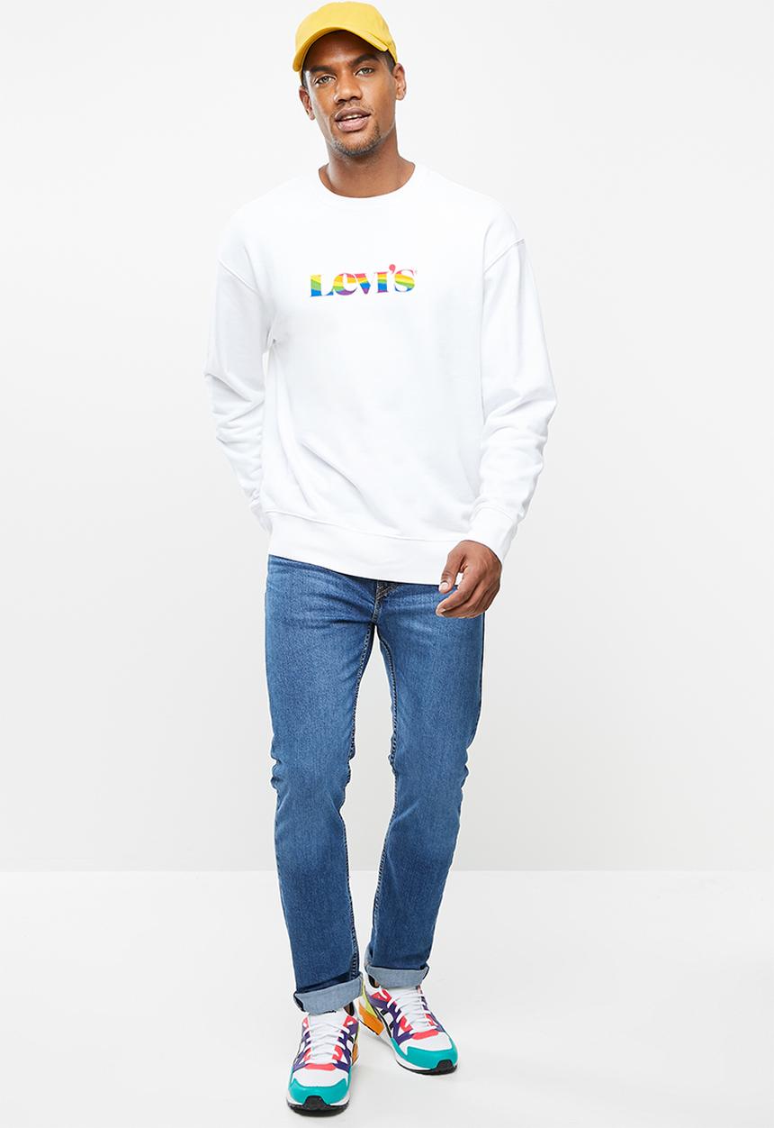 Levi’s® - Relaxd graphic crew pride logo crew - white