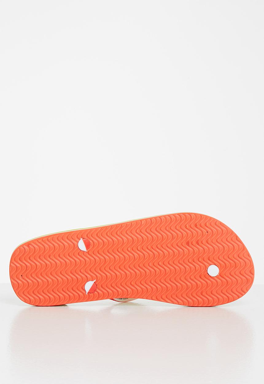 Aca Joe - Mens slops - green & orange