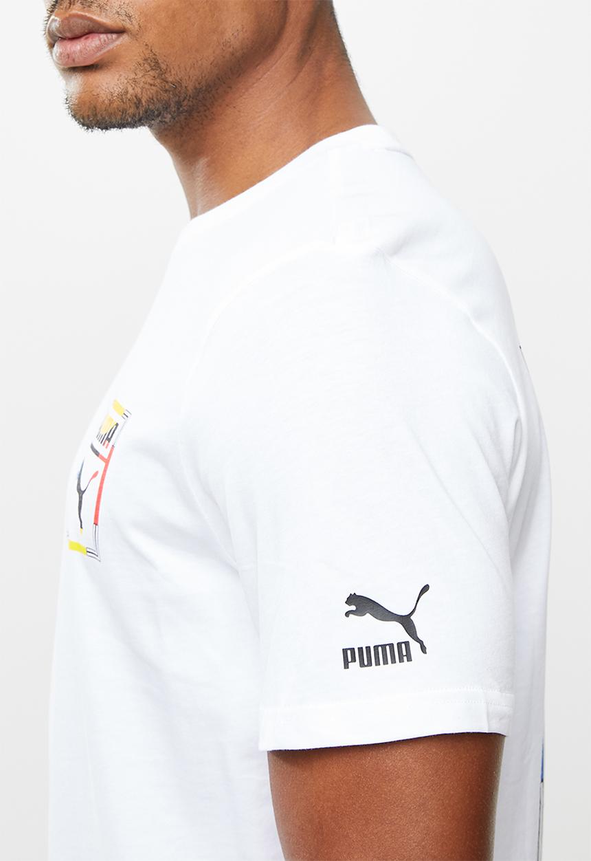PUMA - Graphic tee box logo logo play - puma white-1