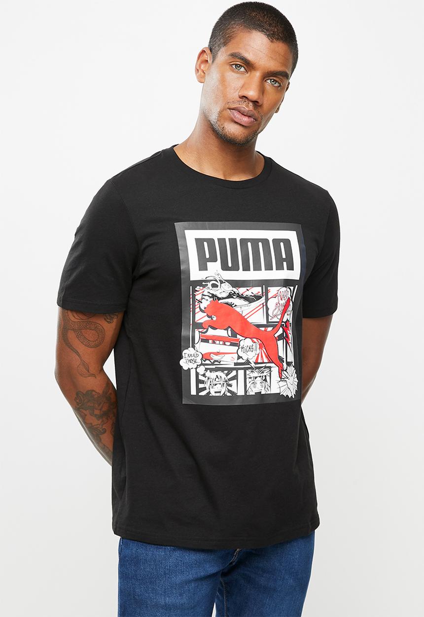 PUMA - Graphic tee box logo logo play - puma black-2