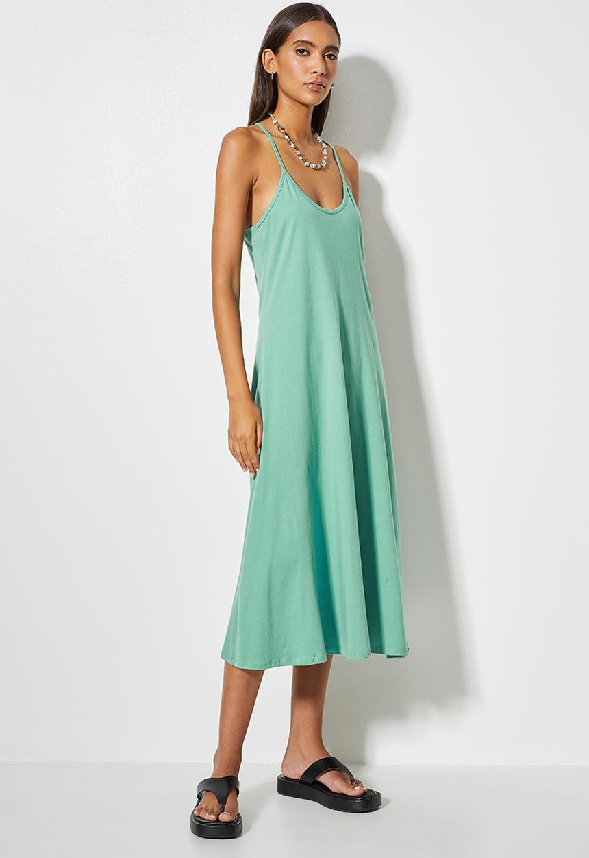 Superbalist - Strappy knit trapeze - beryl green