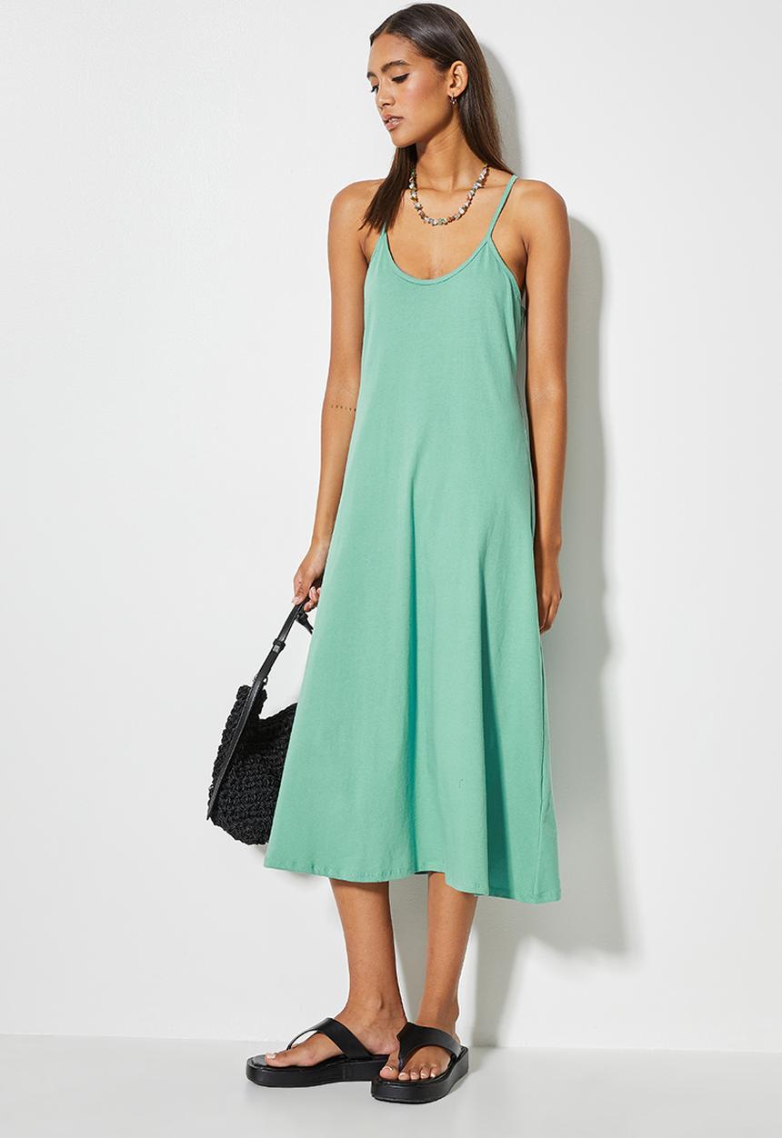 Superbalist - Strappy knit trapeze - beryl green