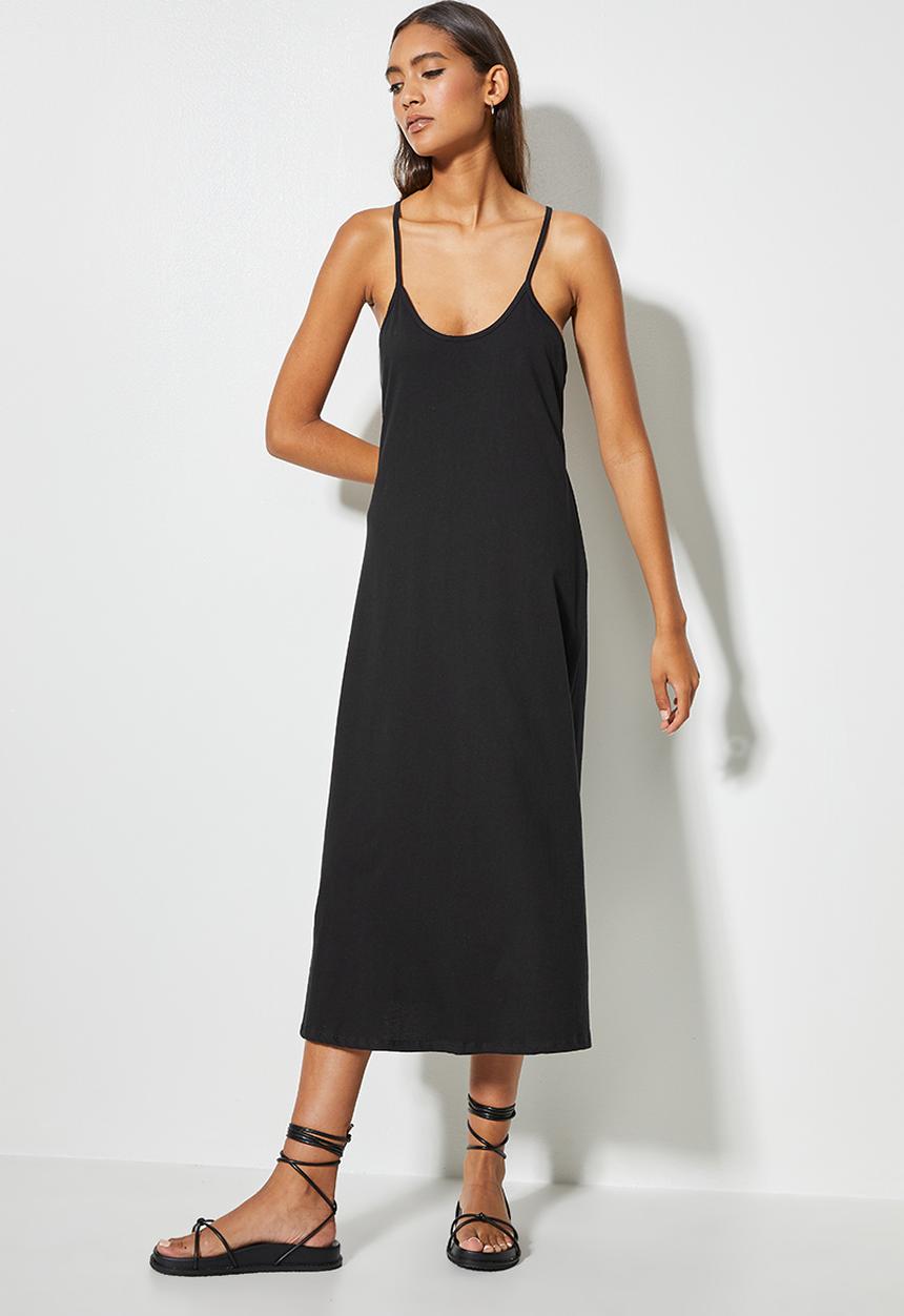 Superbalist - Strappy knit trapeze - black