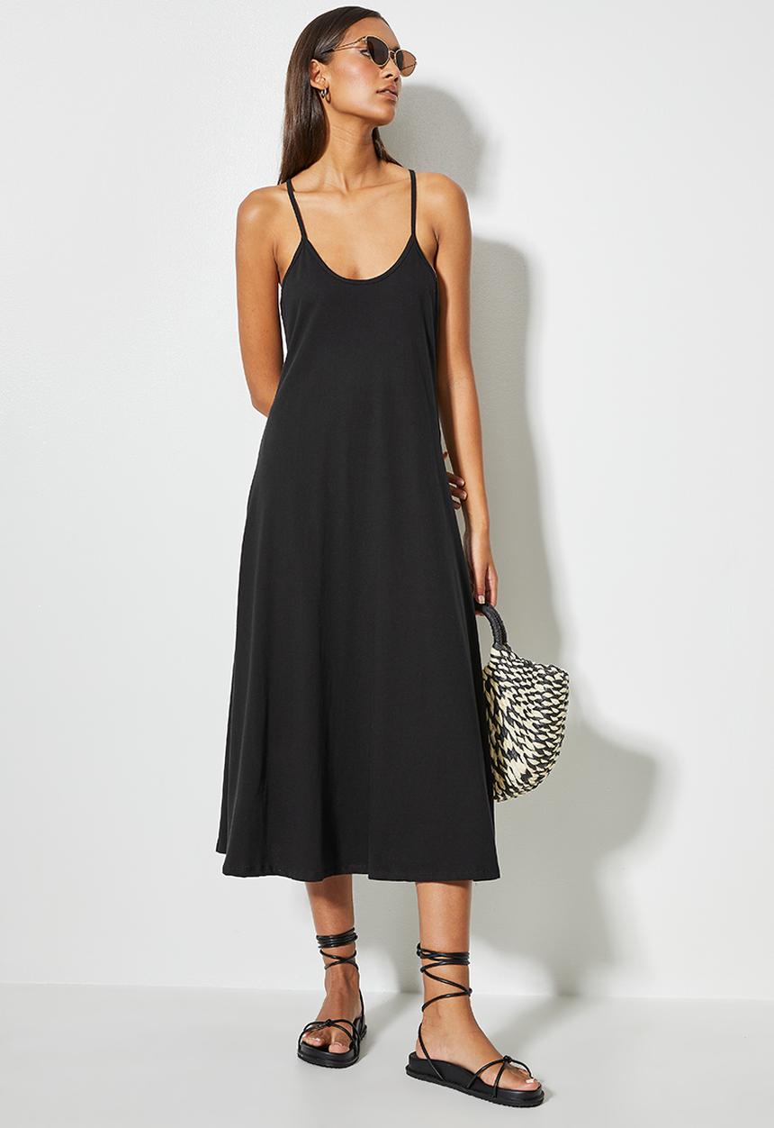 Superbalist - Strappy knit trapeze - black