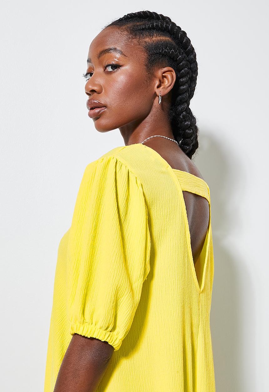 Superbalist - V-back trapeze dress - lemon verbena