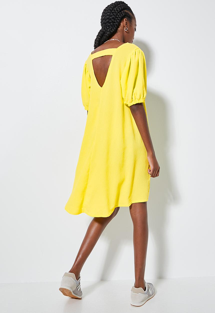 Superbalist - V-back trapeze dress - lemon verbena