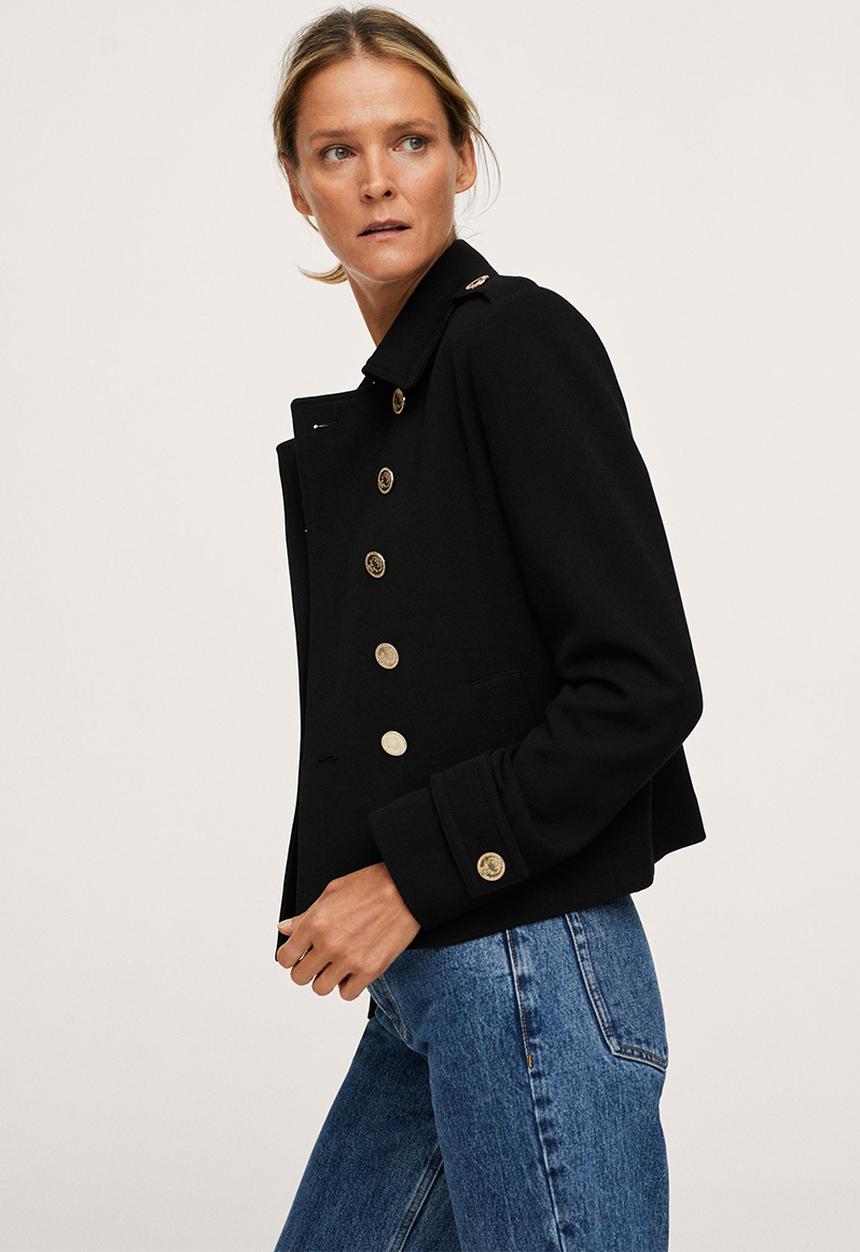 MANGO - Jacket bombonet - black