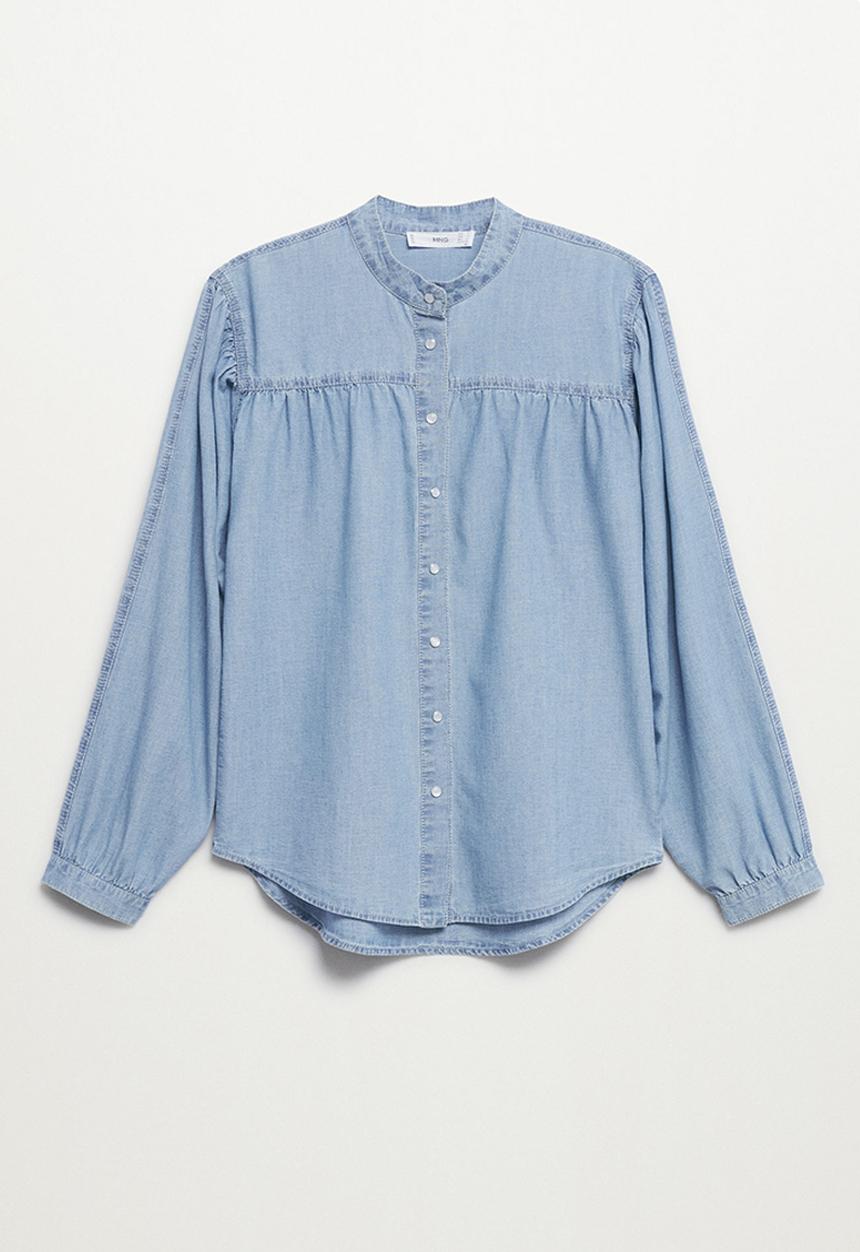 MANGO - Shirt vega - open blue