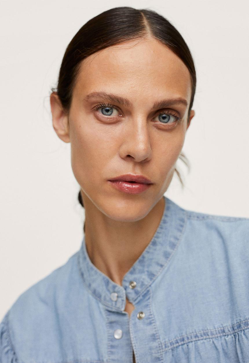 MANGO - Shirt vega - open blue