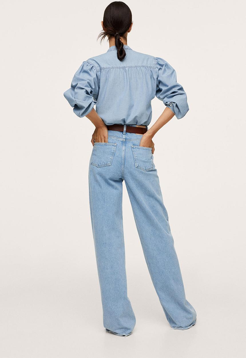 MANGO - Shirt vega - open blue
