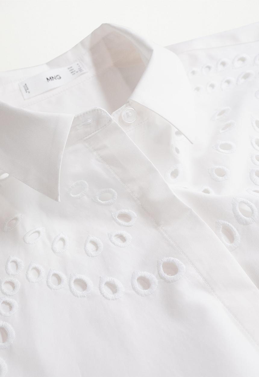 MANGO - Shirt trock - white