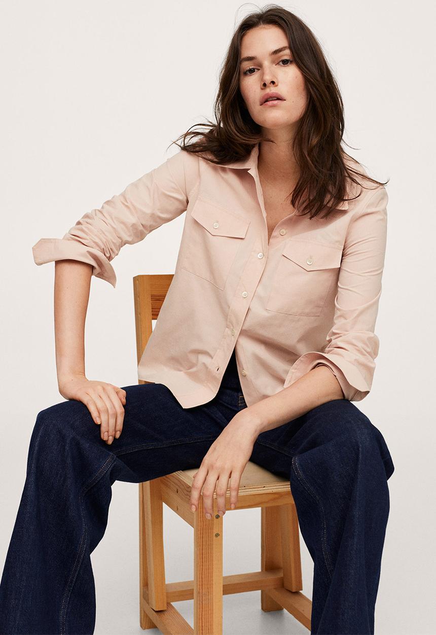 MANGO - Shirt paris - light pastel pink