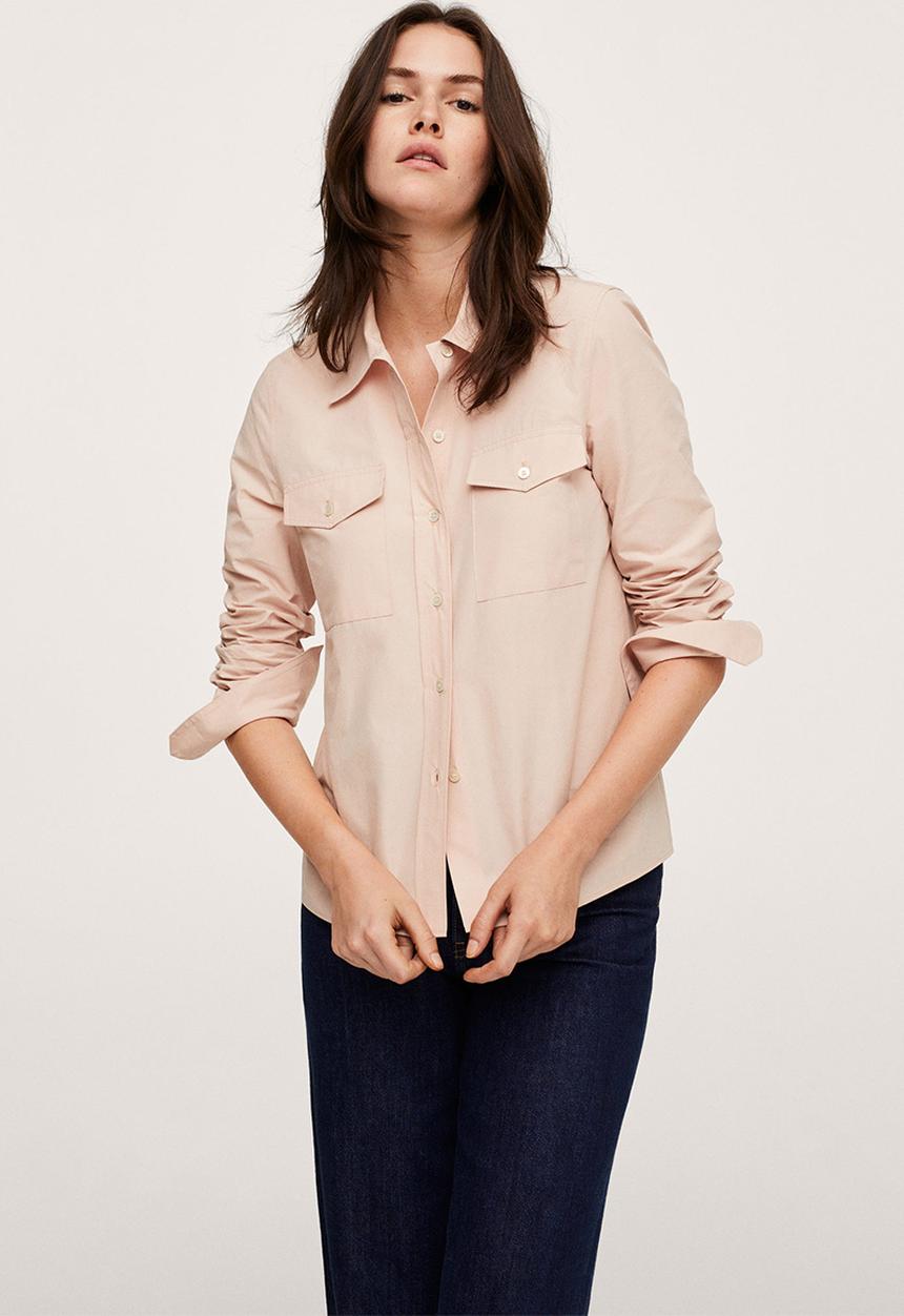 MANGO - Shirt paris - light pastel pink
