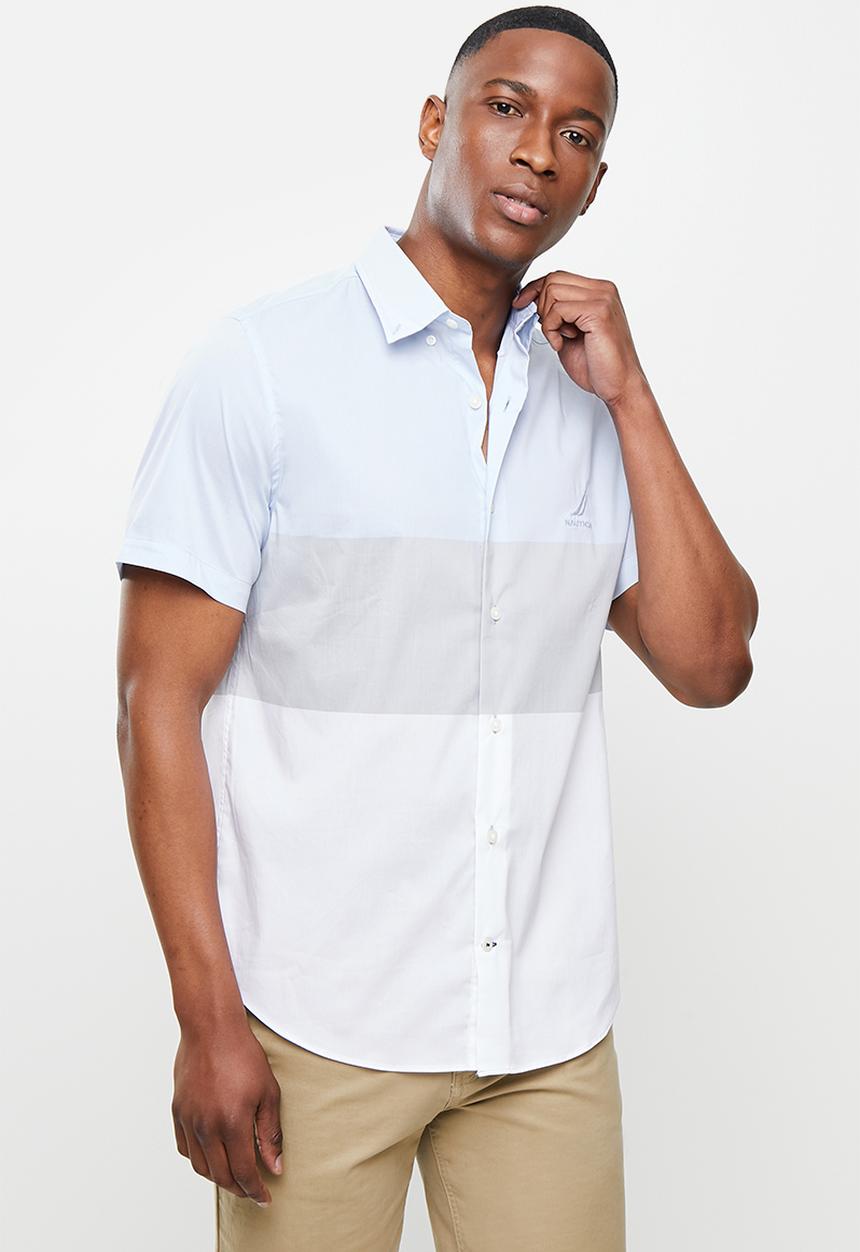 Nautica - W17900 s/s navtech big stripe shirt - multi 