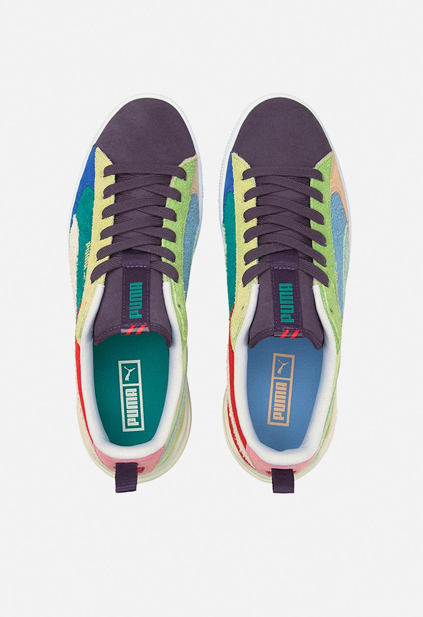 PUMA - Suede bloc wtformstripe - sweet grape-whisper white