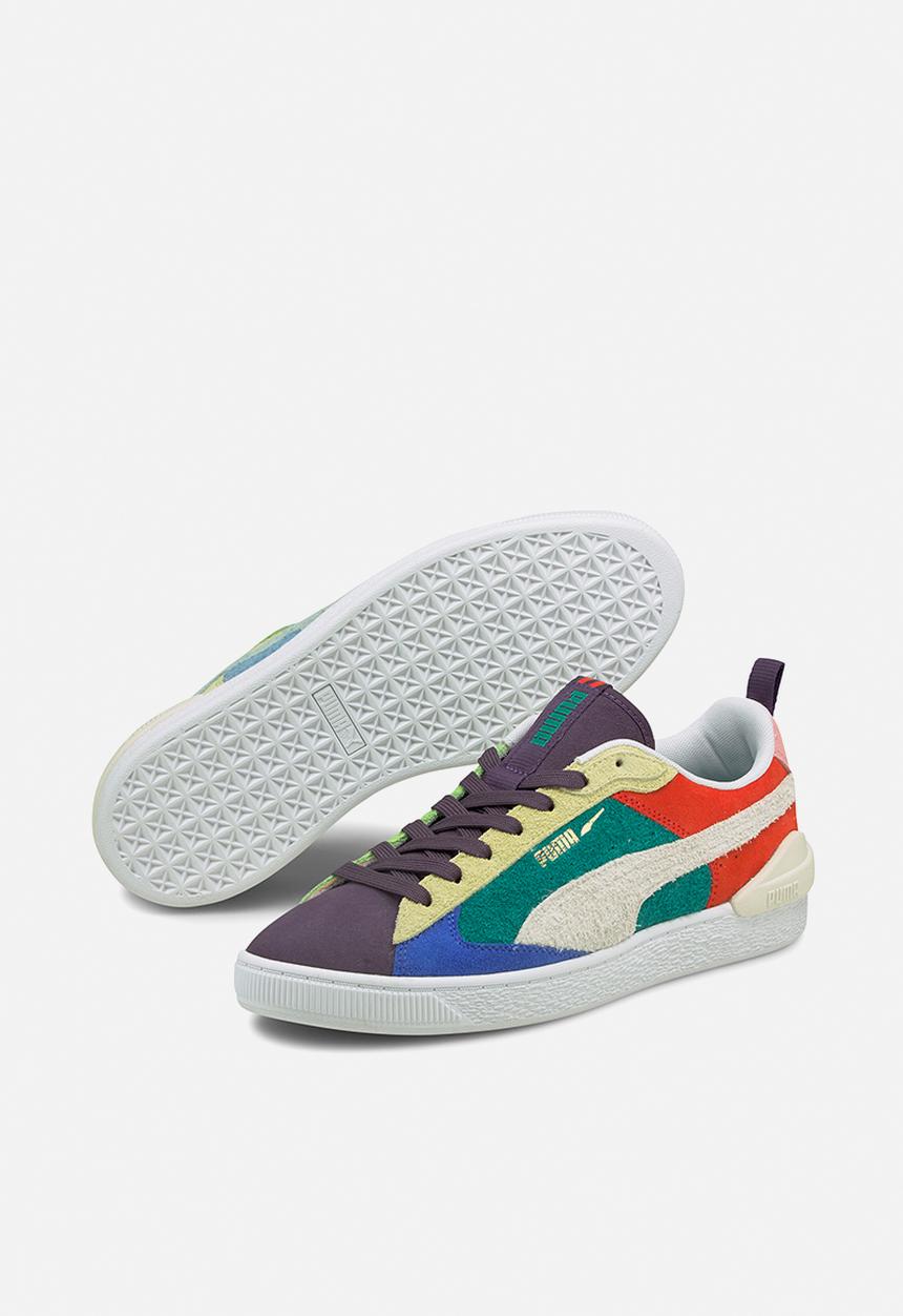 PUMA - Suede bloc wtformstripe - sweet grape-whisper white