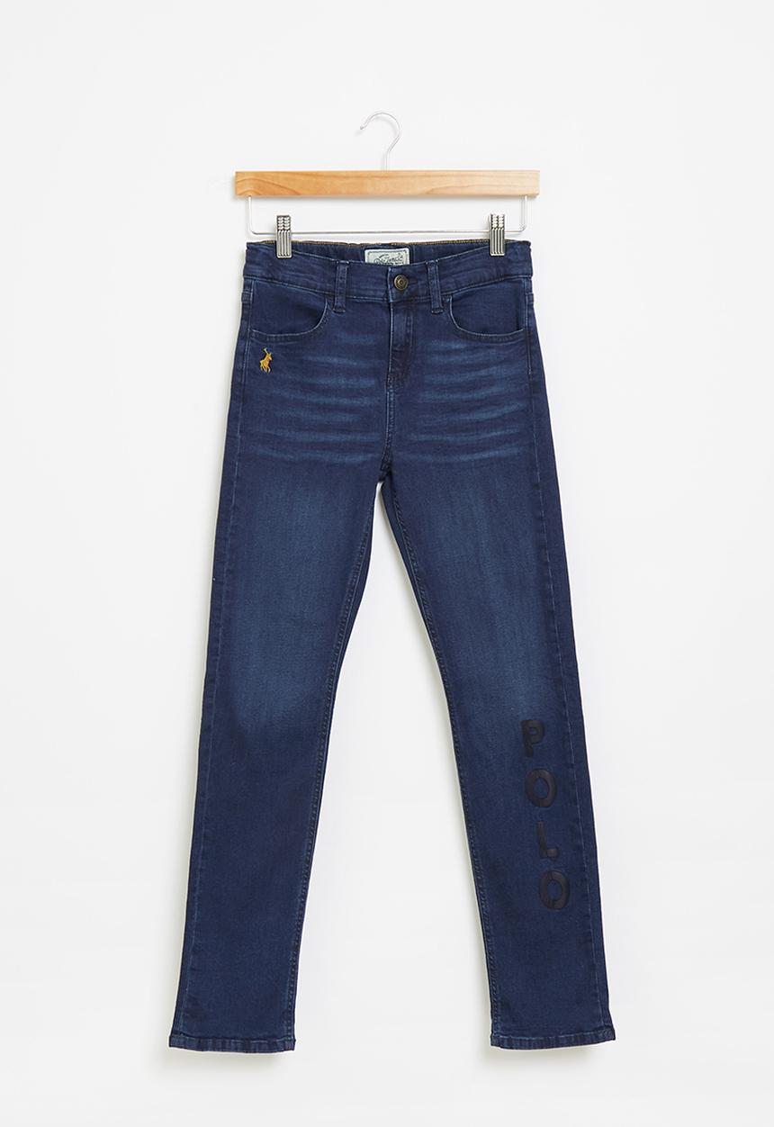 POLO - Boys pjc elliot printed slim fit jean - dark blue 