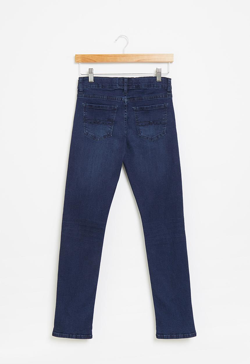 POLO - Boys pjc elliot printed slim fit jean - dark blue 