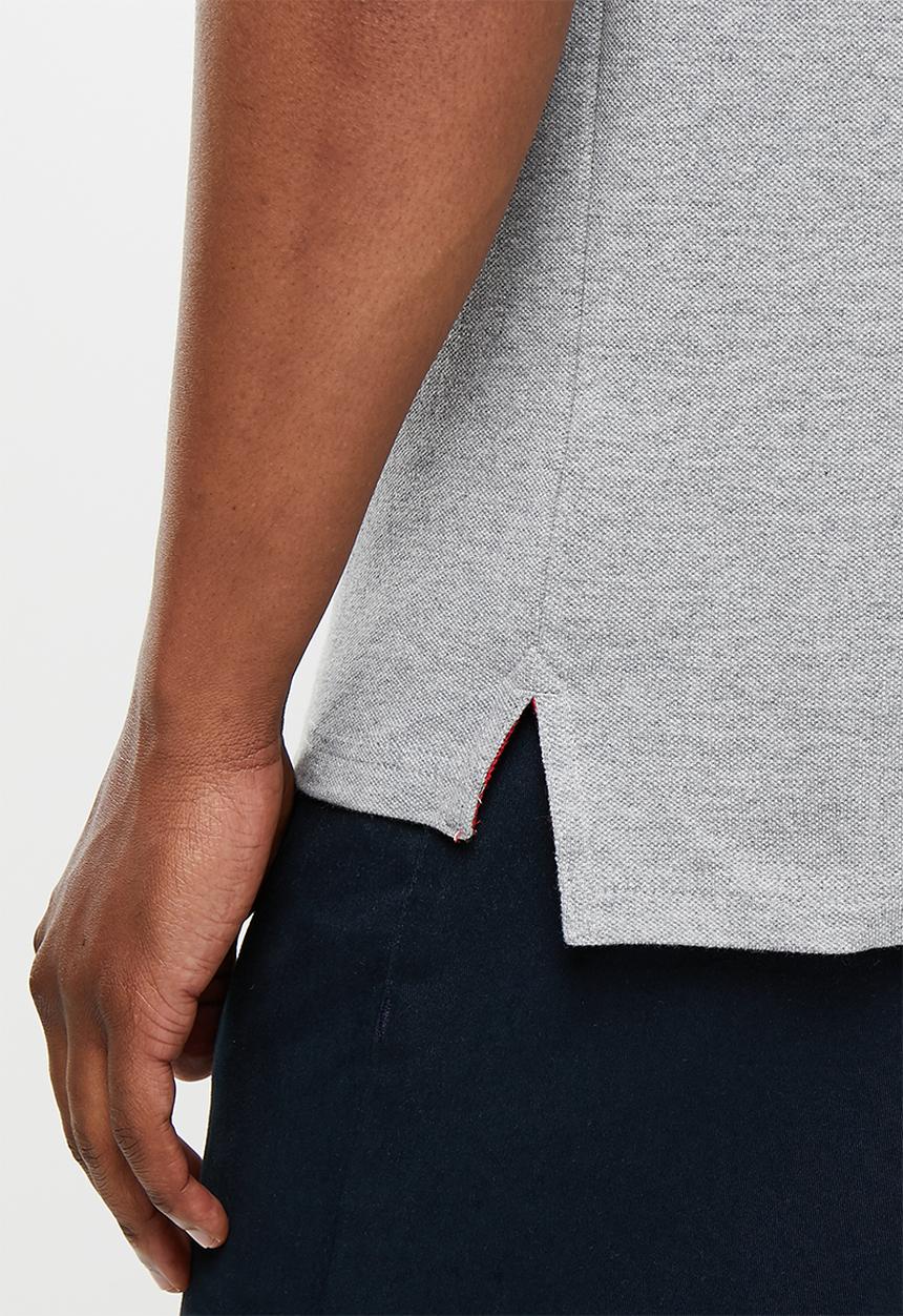 POLO - Martin rugby short sleeve golfer - grey melange