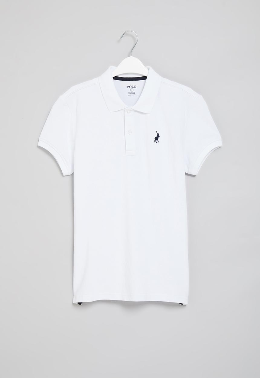 POLO - Boys austin short sleeve golfer - white
