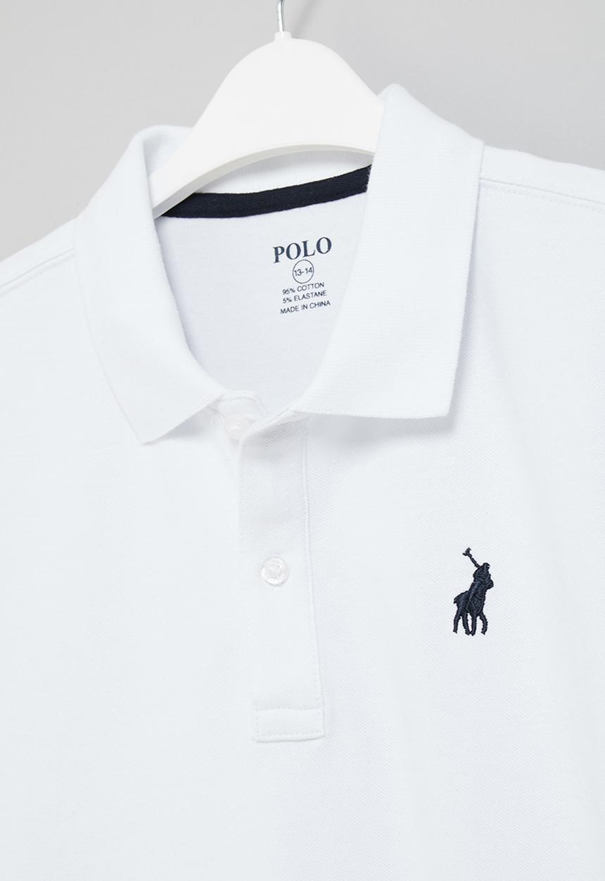 POLO - Boys austin short sleeve golfer - white