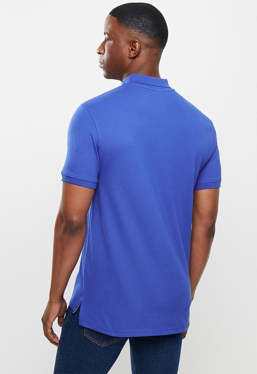 POLO - Carter pique short sleeve golfer - cobalt
